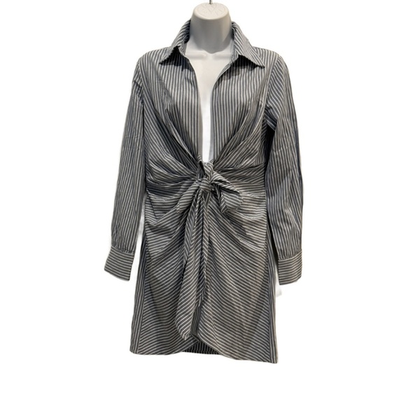 Hers & Mine Blue snd White Striped Dress, Size Small - Picture 3 of 7